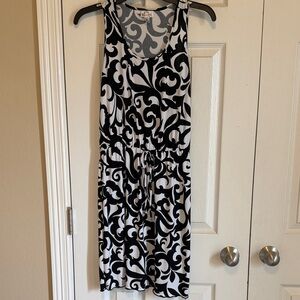 Sweet Storm Monochrome Swirl Dress
